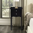 thumbnail image 3 of Gymax Table d'Appoint Table d'Extrémité Table d'Accent Table de Nuit avec 2 Tiroirs Meuble Noir, 3 of 10