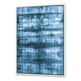 thumbnail image 1 of Indigo watercolor geometrical V - Contemporary Framed Canvas, 1 of 3