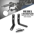 thumbnail image 1 of Black Motorcycle Handlebar Rearview Side Mirrors Spotlight Bracket Aluminum Accessories For Honda Cmx 500 300 Rebel, 1 of 5
