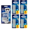 Gillette Sensor 3 Refill Razor Blade Catridges, 8 count + Gillette Sensor Excel Razor (Pack of 4)