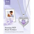 thumbnail image 3 of FUNING S925 Sterling Silver Necklace for Women, Wife Jewelry Rose Gold, Mom Birthday Valentines Mothers Day Gifts, Girlfriend Necklaces, Daughter Heart Jewel, Anniversary for Her, 3 of 5