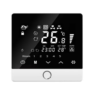 Smart Thermostat 5 2 Programmable Energy Saving 3A Water Heating Thermostat LCD Display Smart Temperature Controller Digital Thermostat with Child Lock Function for Office / Home
