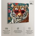 thumbnail image 2 of Velvet Tiger Canvas Modern Art by Art Remedy, Gallery Wrapped, 30" x 30", 2 of 7