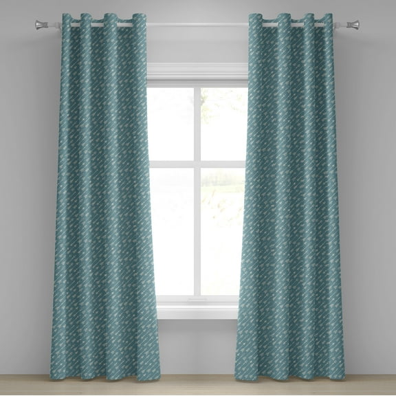 Ambesonne Arrow Grommet Curtain, Vintage Design Aztec, 50" x 96", Turquoise Beige