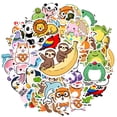 thumbnail image 2 of 35pcs Adorable Animal Stickers Cute Cartoon Sloth Stickers Panda Stickers for Suitcase Laptop Fridge, 2 of 9