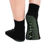 V-Toe Flip Flop Socks Casual Nonskid Socks - Black Solid Big Toe Tabi Socks by V-Toe Socks, Inc