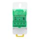 thumbnail image 3 of Caja de distribución de bloque de terminales de carril DIN de 690V 80A, caja de conexiones de terminales de conductor de latón empalmable para electrodomésticos, color verde, 3 of 5