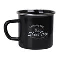 thumbnail image 2 of Vintage Style Enamel Mug Durable 350ml Reusable Camping Gear Wide Handle Novelty Gift for Tea Camping Fishing Christmas Coffee , Black, 2 of 10