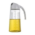 thumbnail image 2 of Kitchen Oil Bottle Leak Proof Glass Oil Dispenser Bottle Automatic Open/Close Condiment Jar For Kitchen Large Capacity Soy & Vinegar Container,Silver Kitchen Oil Bottle, 2 of 8