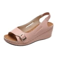 thumbnail image 1 of 2021, zapatos de tacón para mujer, Sandalias cómodas de verano para mujer, Sandalias planas sin cordones, Sandalias de plataforma, Sandalias para mujer 40 Gao Jinjia LED, 1 of 2