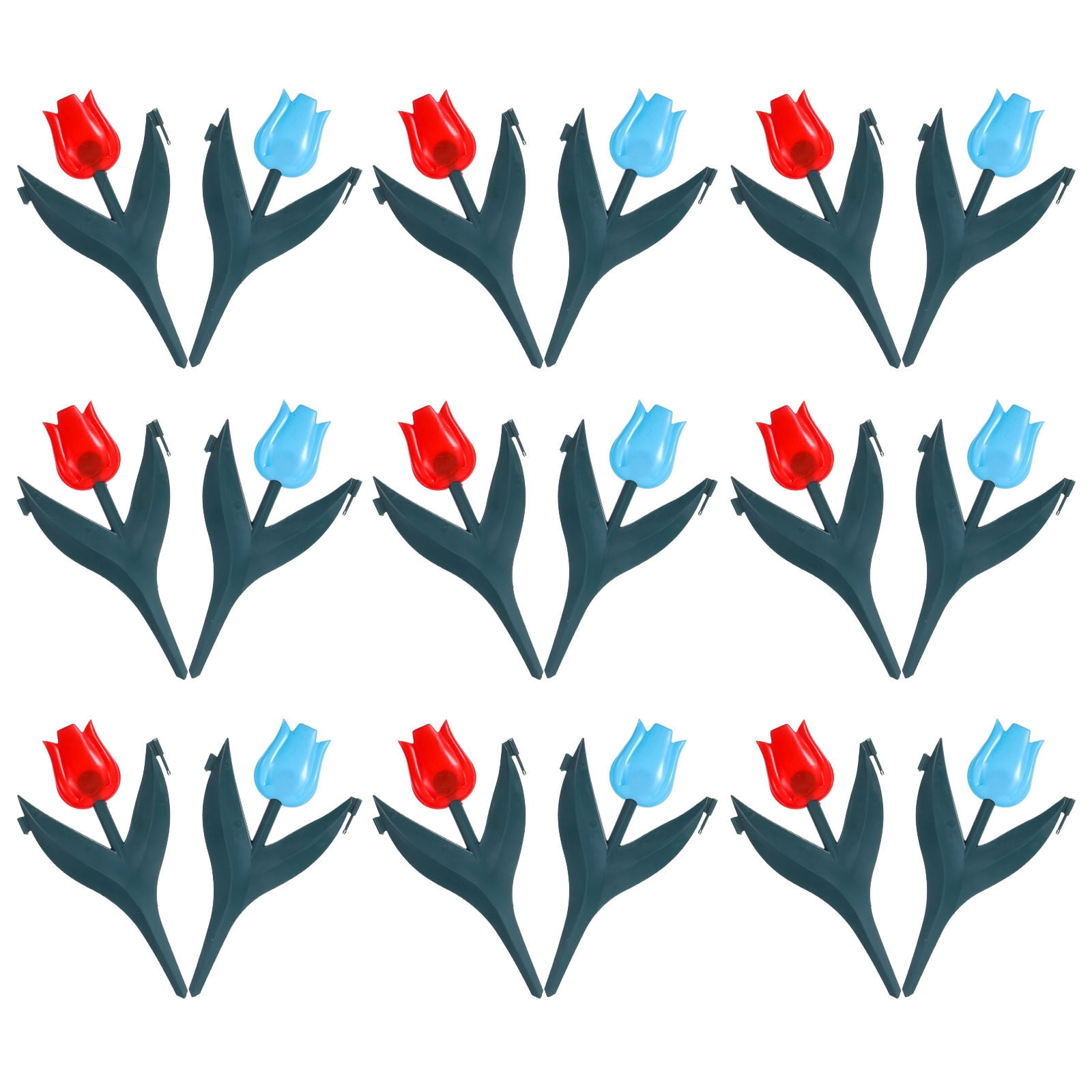 WHAMVOX 20pcs Decorative Garden Fence Border Plastic Garden Fence Border and Landscape Edging Tulip Garden Edge for Landscaping Garden Edging Border