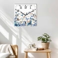 thumbnail image 3 of Blue Butterfly Farmhouse Wooden Wall Clock Silent Non Ticking, Spring Pastoral Butterflies Square Wall Clocks Battery Operated, Decor Clock for Home Office, Living Room, Kitchen, 10 Inch, 3 of 9