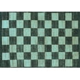 thumbnail image 1 of Ahgly Company Indoor Rectangle Checkered Light Blue Modern Area Rugs, 4' x 6', 1 of 4