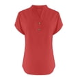 thumbnail image 4 of T-Shirts Femmes Lot Mode Décontractée Col en V Manches Courtes Haut T-Shirt - Hontri, 4 of 5