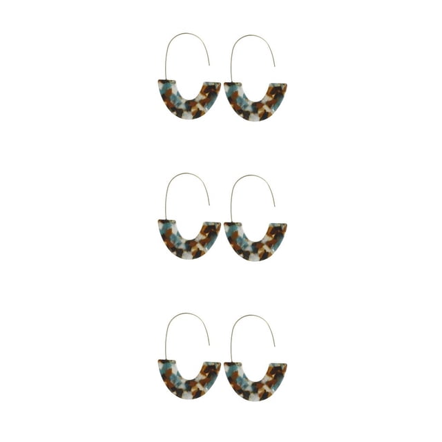 Aretes colgantes Minnieouse en forma de U con estampado de leopardo para fiesta para niñas