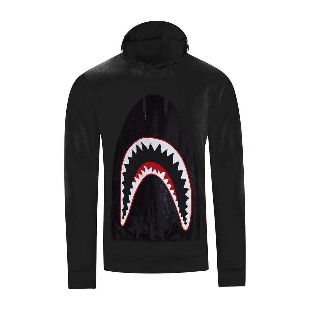 Trending Apparel - NEW Men Hoodie Shark Teeth Eyes Long Sleeve Sweater ...