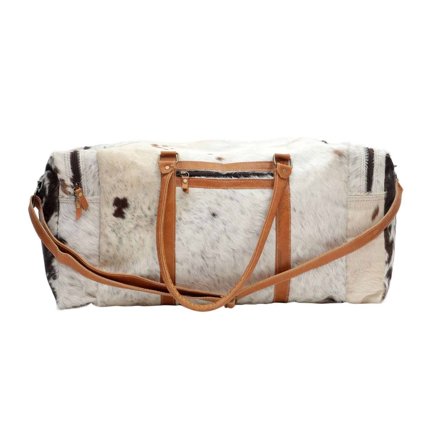 Western Duffel Hopofly Snipe Leather Hairon Travel Weekender Duffle Bag