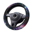 thumbnail image 6 of Lsque Outer Space Floating Numbers And Letters Ultra Soft Car Steering Wheel Cover for Women, Standard 15 inch Size for Truck Van SUV Auto, 6 of 8
