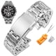 thumbnail image 2 of Correa de acero inoxidable fina para reloj Casio 5345 EF539 EF-539 EFR-539BK EFR-539D Correa de reloj EDIFICE 27*16 mm Plata Negro, 2 of 5