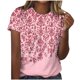 thumbnail image 1 of Camiseta de Cuello Redondo de Manga Corta Impresa de los Pantalones Cortos de las Mujeres, Poliéster de Lentejuelas de Partido de Moda, 1 of 8