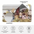 thumbnail image 3 of Farmhouse Animals Door Mat Indoor Outdoor, Cow Pig in Fence Retro Wood Barn Non Slip Welcome Mat with Rubber Backing, Absorbent Fabric Front Door Mats Entryway Rug for Home Patio Entrance 16"x24", 3 of 9