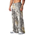 thumbnail image 4 of Men's Baggy Camo Sweatpants Wide Leg Hunting Loose Joggers Workout Athletic Sweat Pants wtih Pockets Earthy Yellow L, 4 of 7