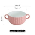 thumbnail image 2 of Qeeadeea Bouillon Cups, French Onion Soup Bowls With Handles, French Onion Soup Crocks Oven Safe, Microwave Soup Bowl, Soup Mug-pink-11x11x5cm, 320ml, 2 of 7
