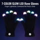 thumbnail image 5 of Guante Rave LED 2026, Guantes Iluminados con los Dedos, Guantes con Luz de 7 Colores Que Se Muestran con los Dedos para Adorar, Iluminación (Negro B,Paquete de 2), 5 of 8