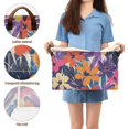 thumbnail image 5 of Yayeee Foldable Storage Basket for Shelves with Handles Waterproof Cloth Bins, Colorful Painted Flowers Pattern, 5 of 7