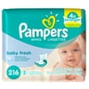 Pampers Baby Wipes Baby Fresh 3 Refill Packs, 216 Total Wipes