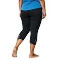 thumbnail image 5 of Asgosdo Women Plus Size Lace Hem Capri Leggings High Waist Stretch Solid Casual Cropped Pants, 5 of 5