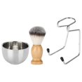 thumbnail image 2 of Men's Beard Shaving Set Professional Stainless Steel Bowl Stand Brush Mustache Shaving Tool, 2 of 5