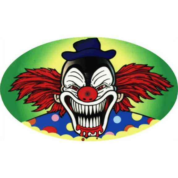 Evil Clown - 3" X 5" - Sticker