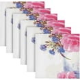 thumbnail image 6 of GZHJMY Pink Flower Pattern Napkins Reusable Washable Cloth Napkins Set of 4, Soft Comfortable Dinner Napkins for Family Weddings Holiday Party 20 X 20 Inch Washcloths, 6 of 7