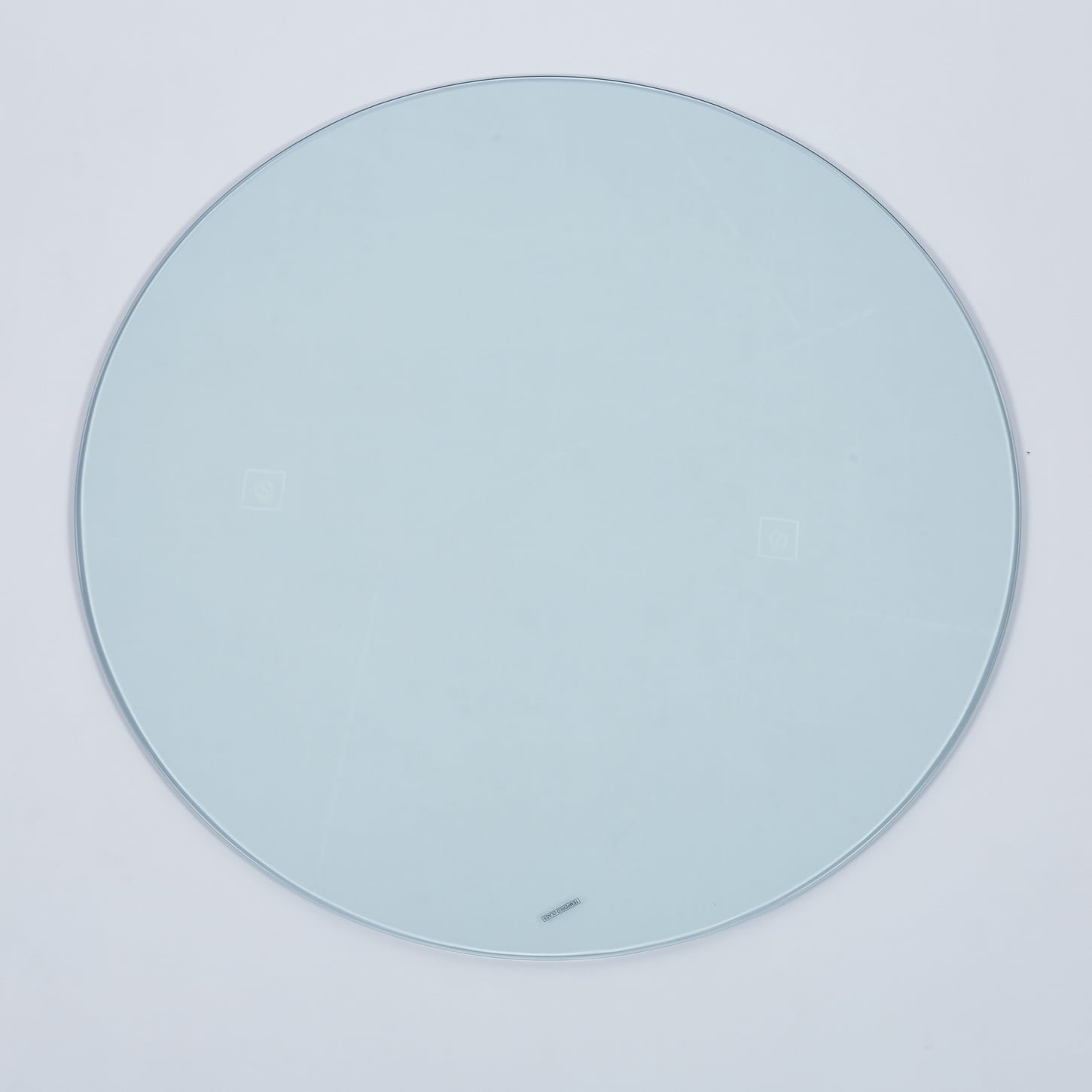 MAYEERTY 42.13in Round Tempered Glass Table Top, 2/5" Thick Beveled Polished Edge