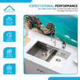 thumbnail image 6 of KBFmore 32 inch Stainless Steel Undermount Workstation Kitchen Sink with 8 Pieces Sink Accessories, 6 of 11