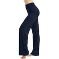 thumbnail image 1 of FELEMO Women's Bootcut Yoga Pants High Waist Workout Pants 4 Way Stretch Tummy Control Work Pants Flare Pants（Navy/L）, 1 of 7