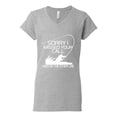 thumbnail image 2 of Missed Your Call Fishing Line Joke Fishing Women's Standard V-Neck Tee, Heather Grey, 2XL, 2 of 3
