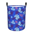 thumbnail image 1 of Balery Ornamental Turtles Cesta de ropa redonda con asas, impermeable, independiente, para ropa, juguetes, dormitorio y familia-Small, 1 of 6