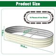 thumbnail image 2 of Kit de cama de cultivo elevada SnugNiture 183x91x30 cm de metal ovalada, 2 of 7