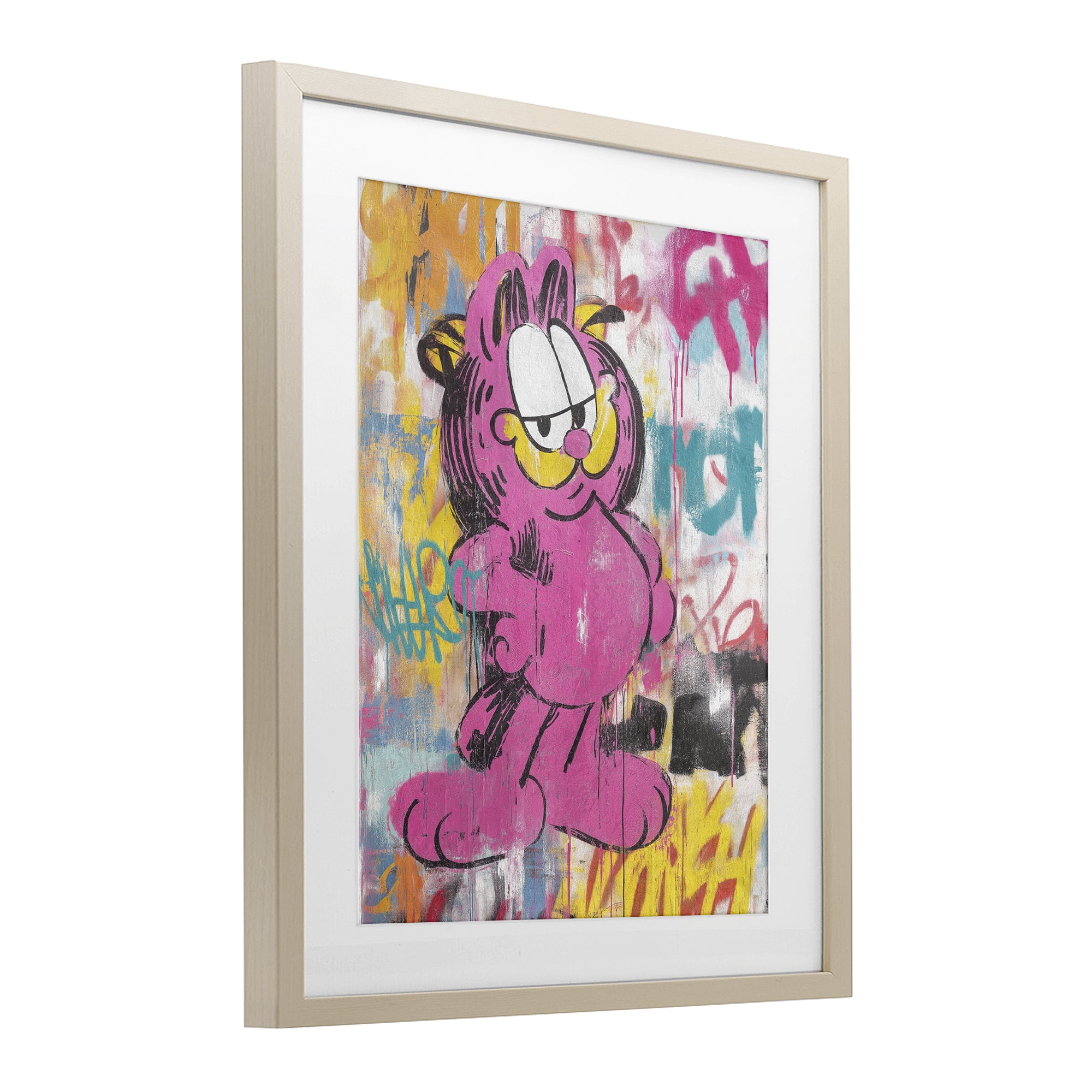 Stupell Industries Lazy Cat In City Modern Urban Birch Framed Print Under Glass, design by Svetlana Aleynikova