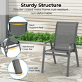 thumbnail image 5 of Vitarpatio Outdoor Patio Dining Chairs Set of 4, Stackable Patio Chairs Metal Outdoor Chair High Back Textilene Armchairs, 5 of 9