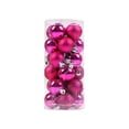 thumbnail image 2 of Hwkond 24PC Christmas Balls Christmas Decorations Christmas Balls, Christmas Tree Decorations, Christmas Pendants, Colored Centimeters, Bright Plastic Christmas Supplies (Pink,3.15In), 2 of 9
