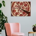 thumbnail image 3 of Fenyluxe Pizza Theme Wall Decor for Bedroom and Kitchen, Fashion Art Print on Canvas, Ready to Hang Home Room Art Decor 16x12in, 3 of 6