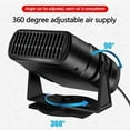 thumbnail image 7 of Teetheory DC 12V/24V Car Heater for Vehicle, 2-in-1 Portable Fast Heating Car Heater with Heating/Cooling Fan, Plug into Cigarette Lighter 360 Degree Rotation Defroster Defogger for Car Windshield, 7 of 7