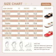 HsdsBebe Toddler Girls Dress Shoes Mary Jane Bowknot Soft Sole Princess Shoes for Little Kids