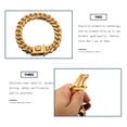 thumbnail image 6 of Metal Dog Collar, 19mm Stainless Steel 316l Waterproof Chew Resistant Walking Chain with Safe Buckle, for Small Medium Large Dogs, Gold, 6 of 9