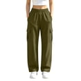 thumbnail image 2 of ClodeEU Women Elastic Waist Drawstring Sweatpant with Pocket ,Casual Loose Streetwear Pants ,Women's Plus L, 2 of 6