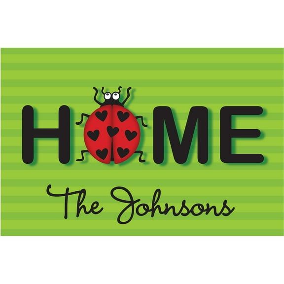 Personalized Ladybug Home Doormat