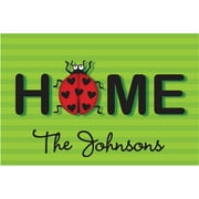 Angle View: Personalized Ladybug Home Doormat